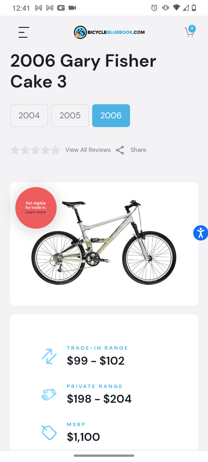 2006 Gary Fisher Cake 3 Silver, gray or bare metal