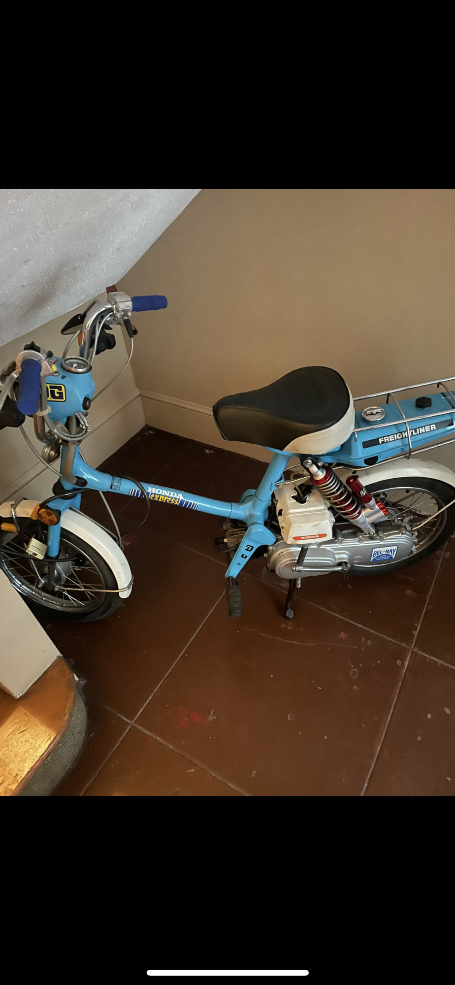 1981 Honda Express NC50 e-motorcycle (or e-dirtbike) Blue