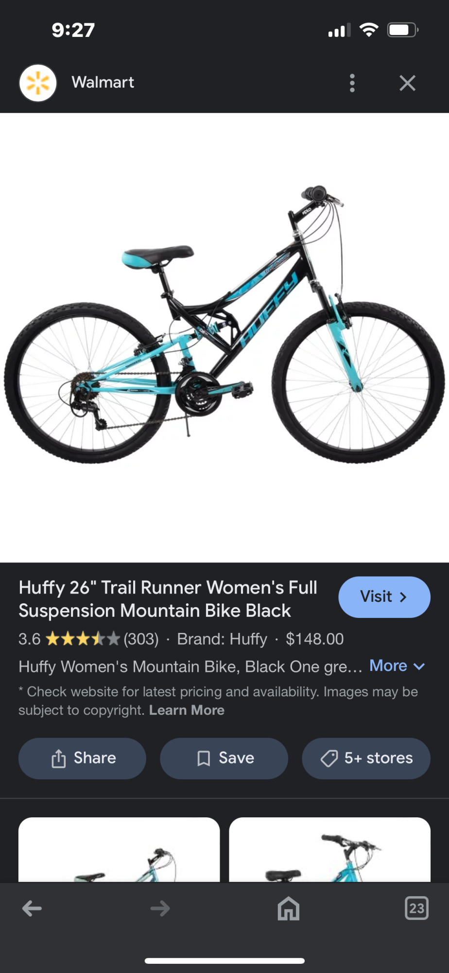 Huffy 18 speed microshift twist shifter Black and Blue