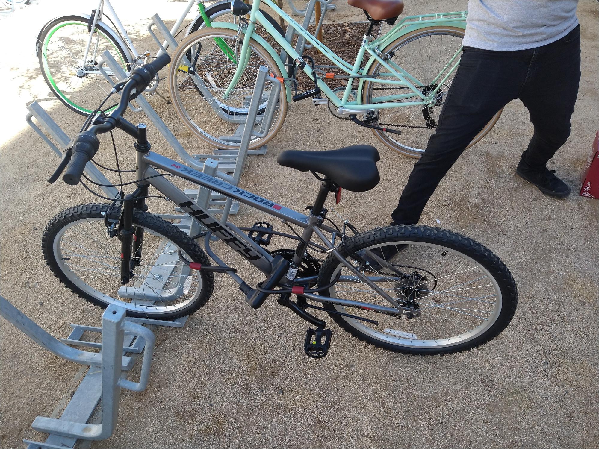 2021 Huffy Rock Creek Silver, gray or bare metal