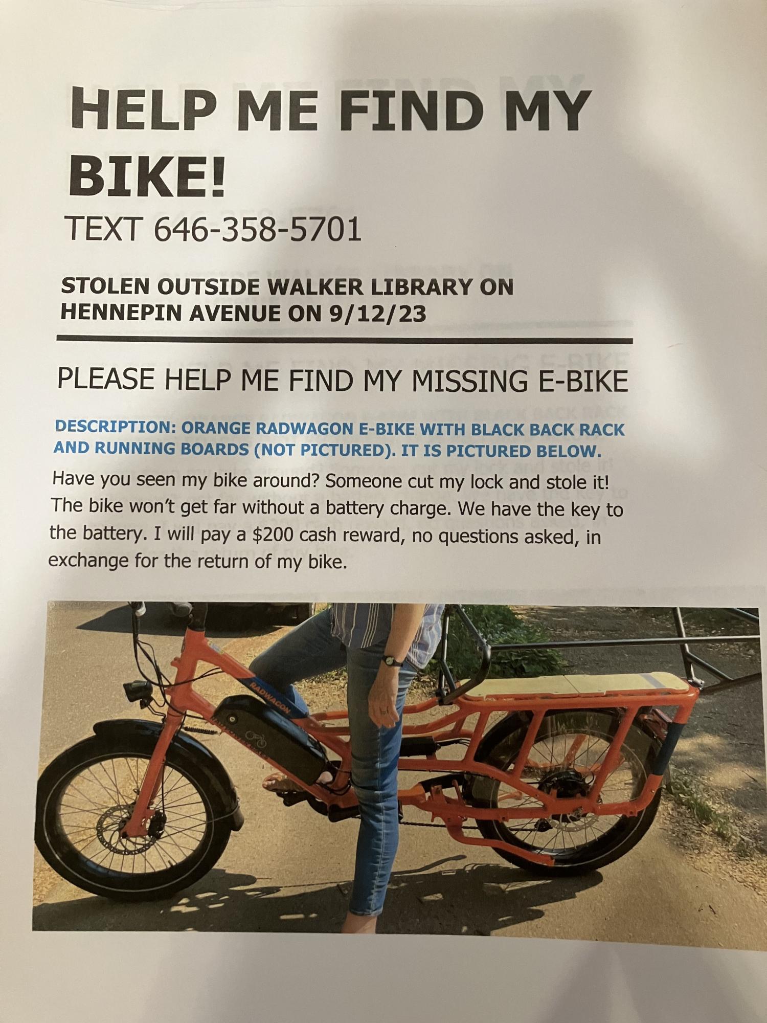 2023 Rad Power Bikes RadWagon cargo bike (rear storage) Orange