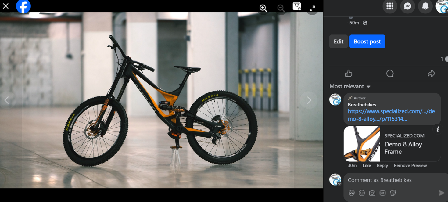 2017 Specialized Demo 8 Black and Orange