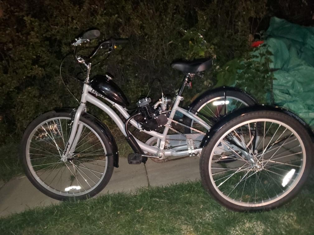 2019 Other Trike with 48cc 2cycle gas motor adde... cargo tricycle (rear storage) Silver, gray or...