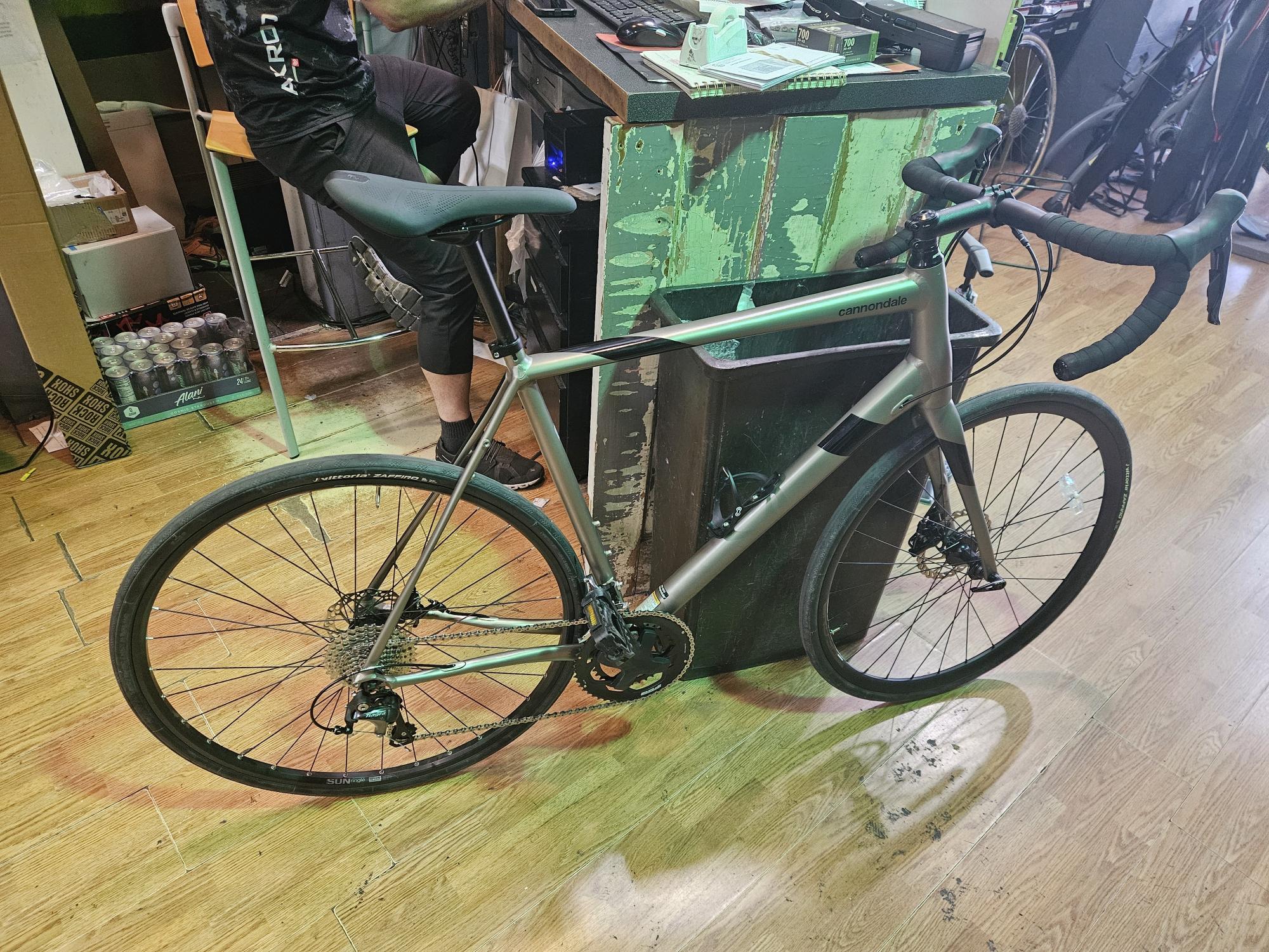 2024 Cannondale Silver, gray or bare metal and Black