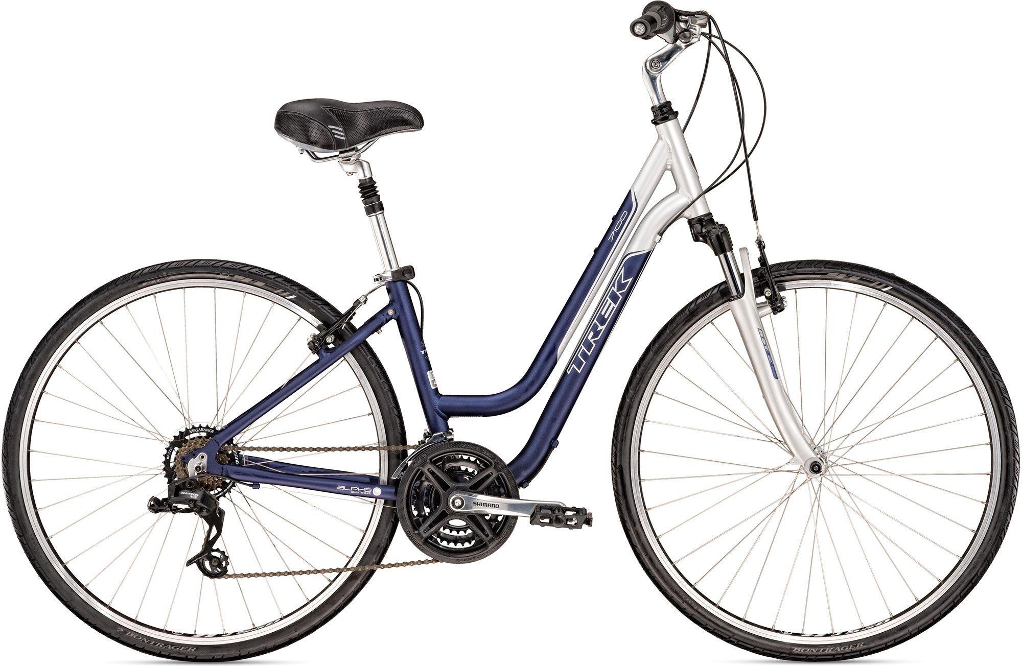Trek 7100 Blue and Silver, gray or bare metal
