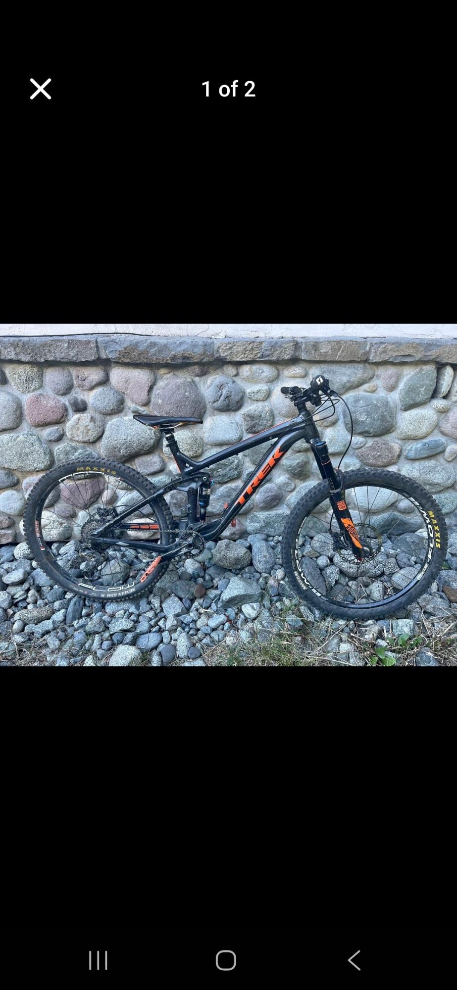 2016 Trek Remedy 8 Black and Orange