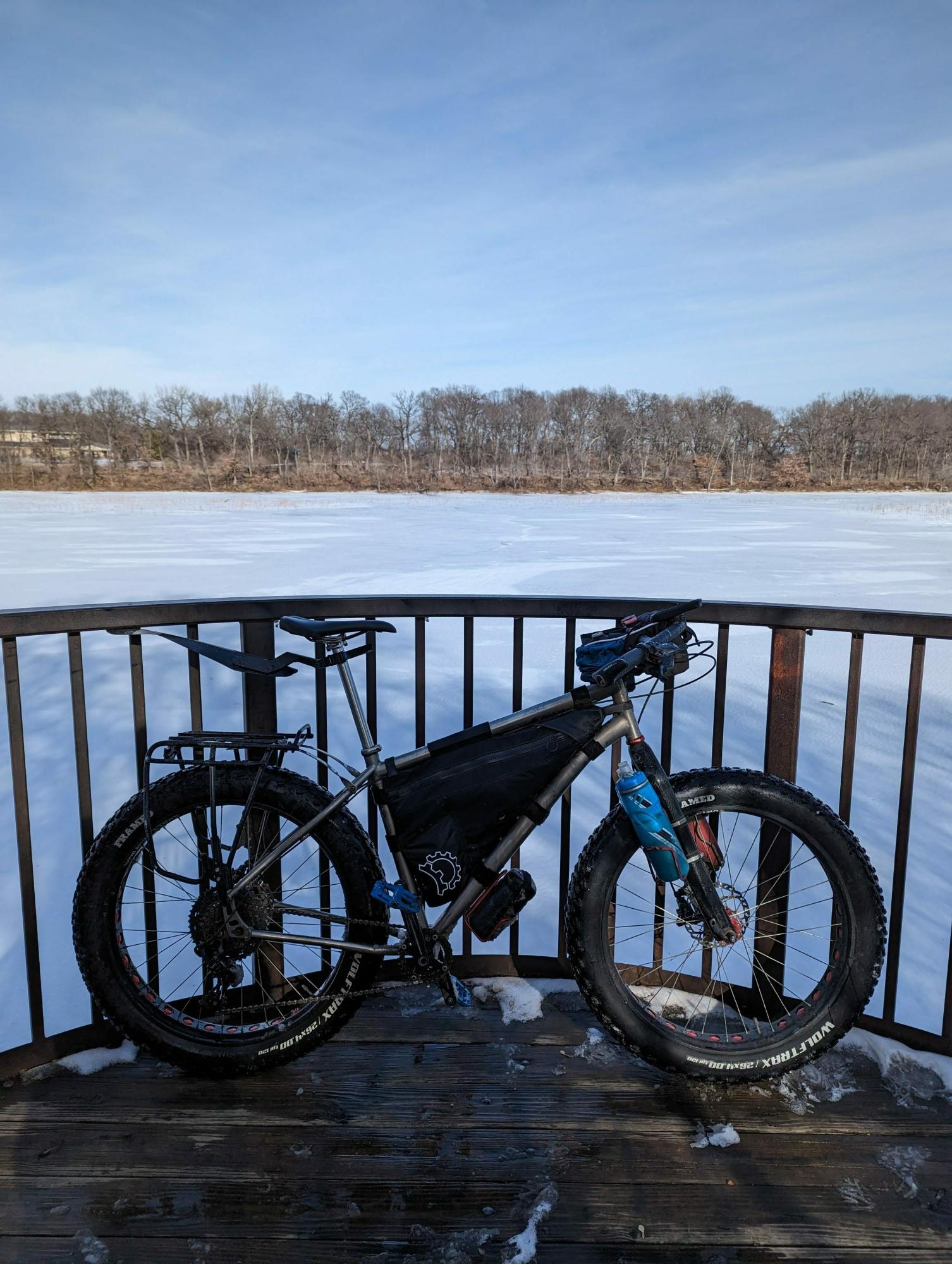 2013 Salsa Mukluk Silver, gray or bare metal