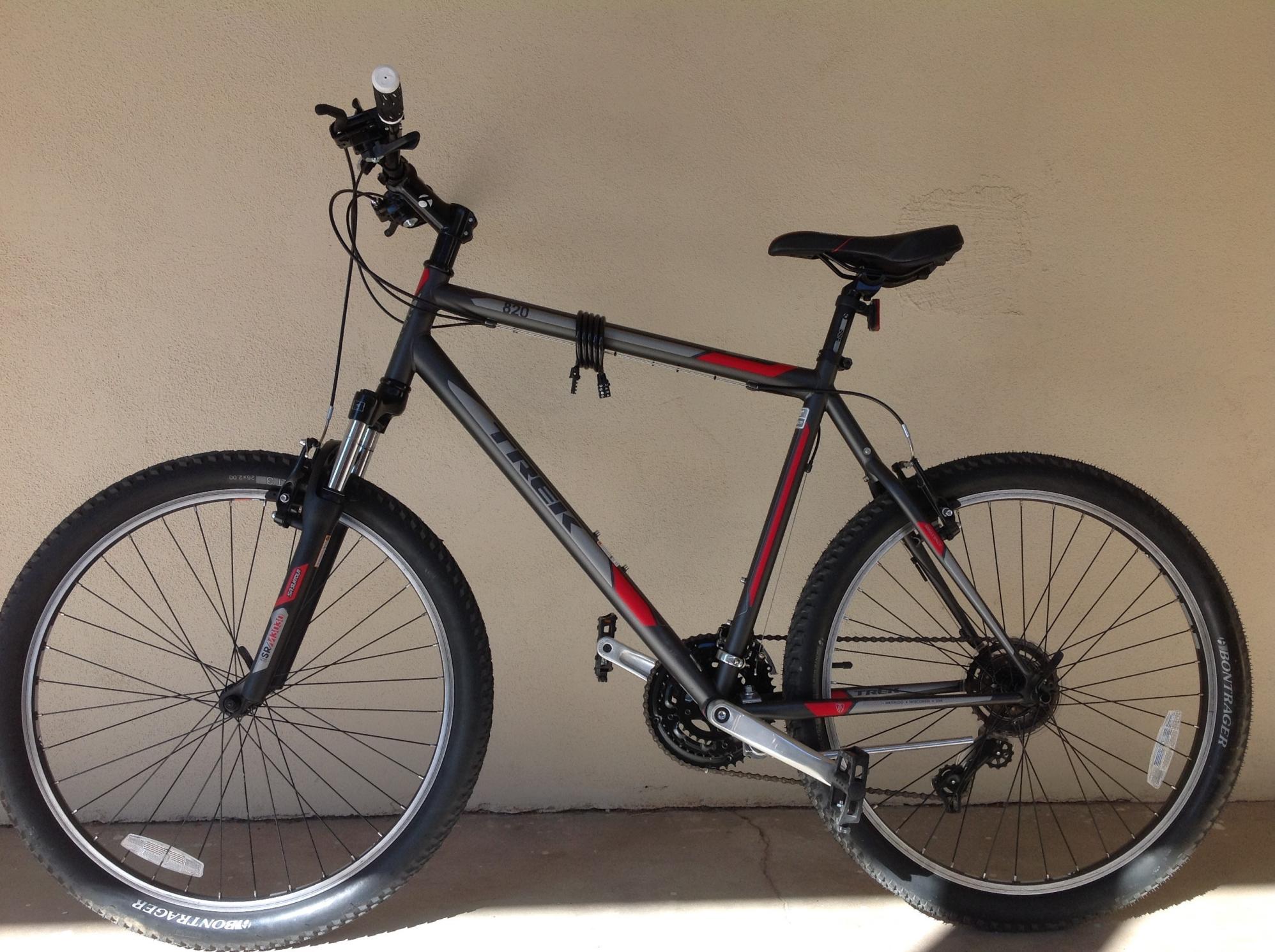 Trek 820  Silver or Gray and Red