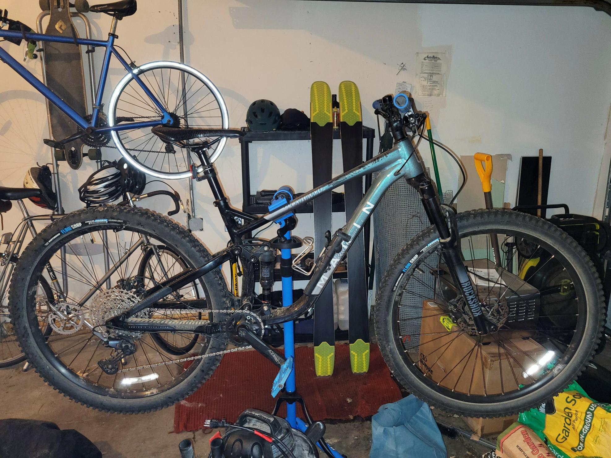 2021 Marin Bikes Rift Zone 29 2 Black, Blue, and Silver, gray or bare metal