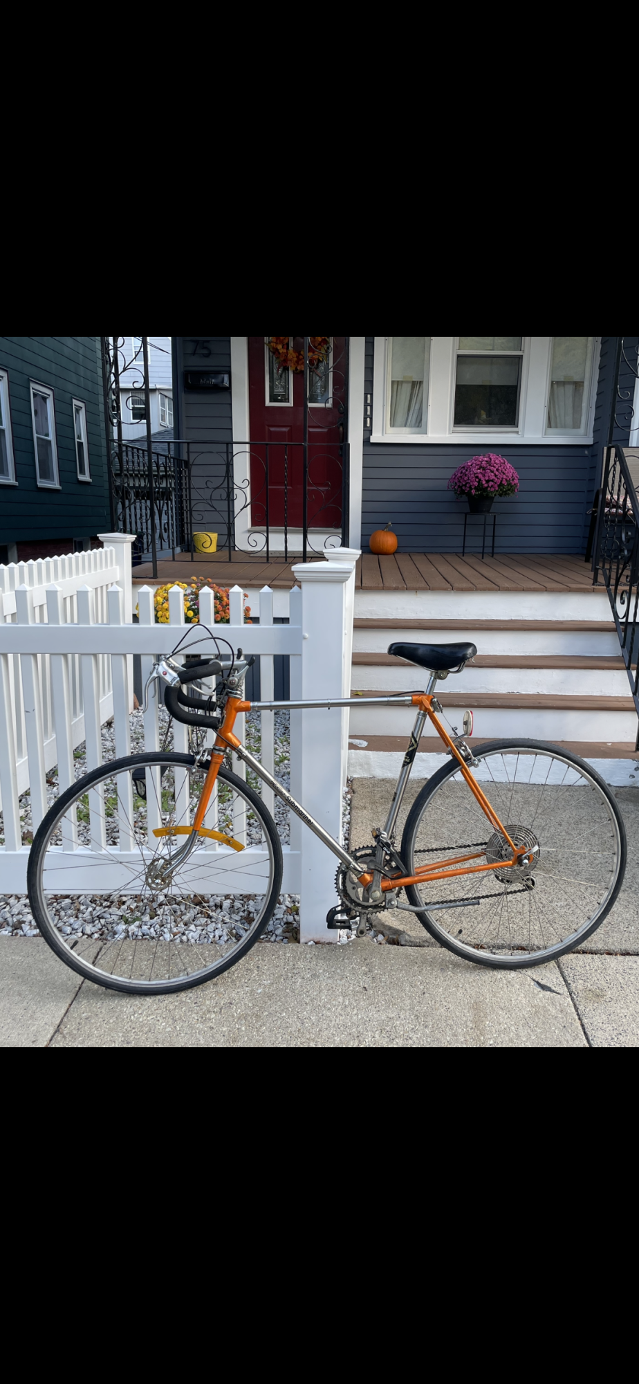 1976 Bridgestone Diamond Orange and Silver, gray or bare metal