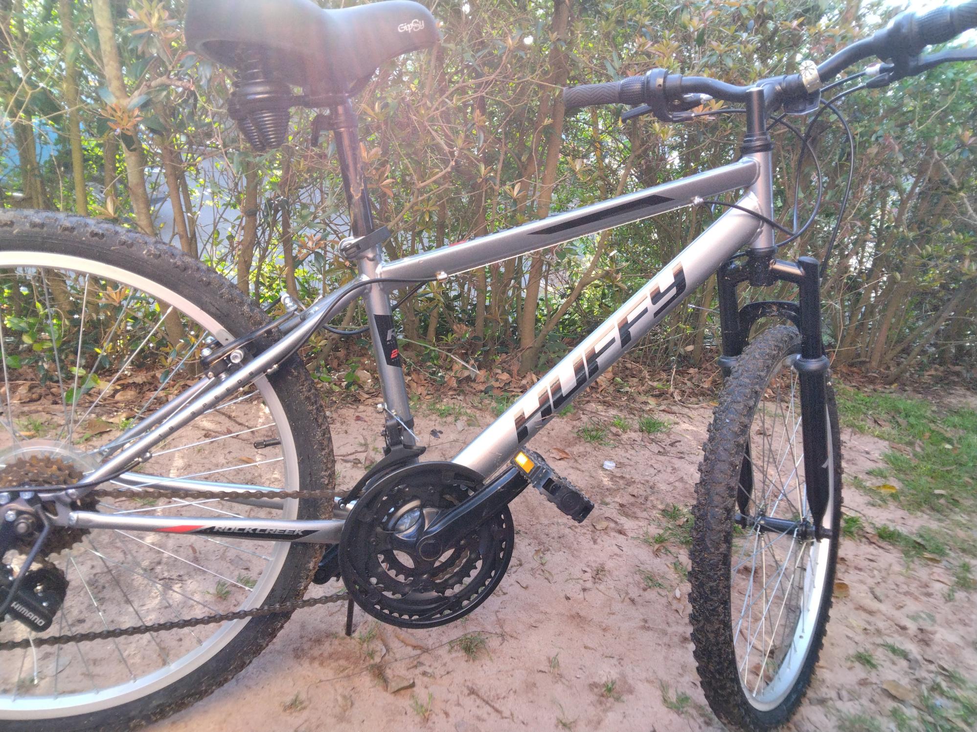 2023 Huffy Rock Creek Silver, gray or bare metal