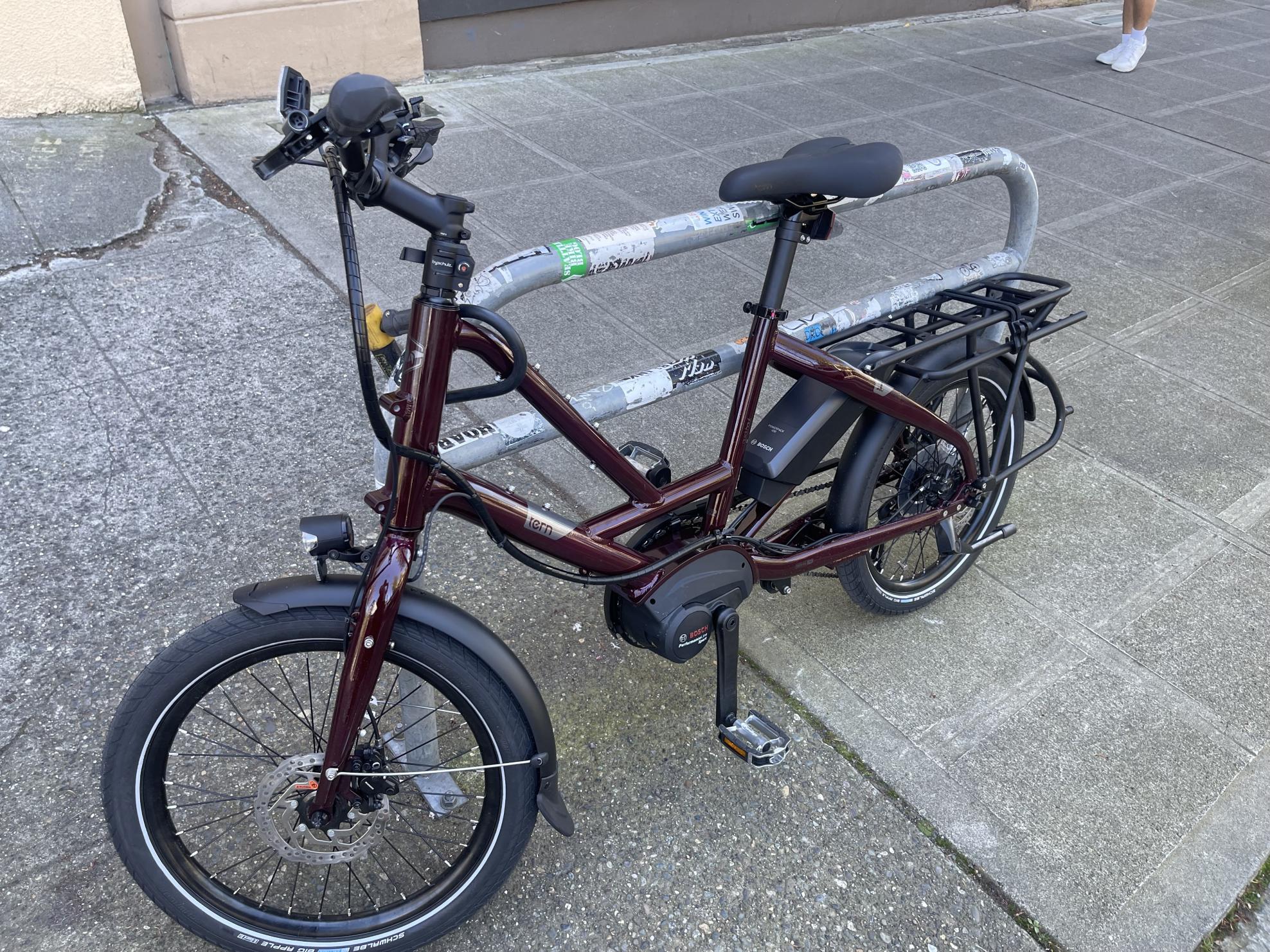 Tern quick haul P9 LR Red and Stickers tape or other cover-up