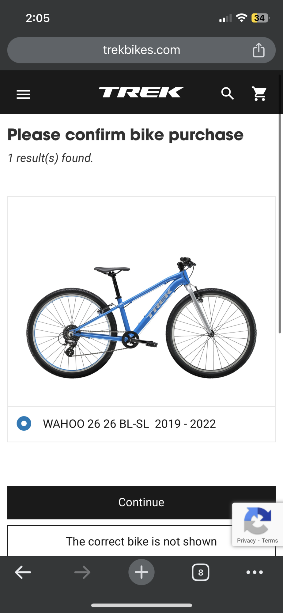 Trek Wahoo Blue