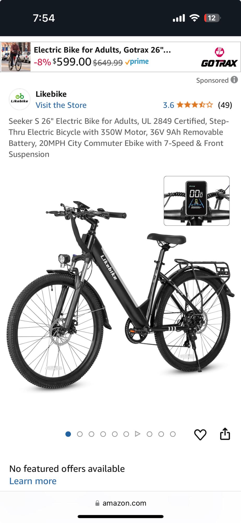 Seeker S Likebike carbon fiber Black and Black