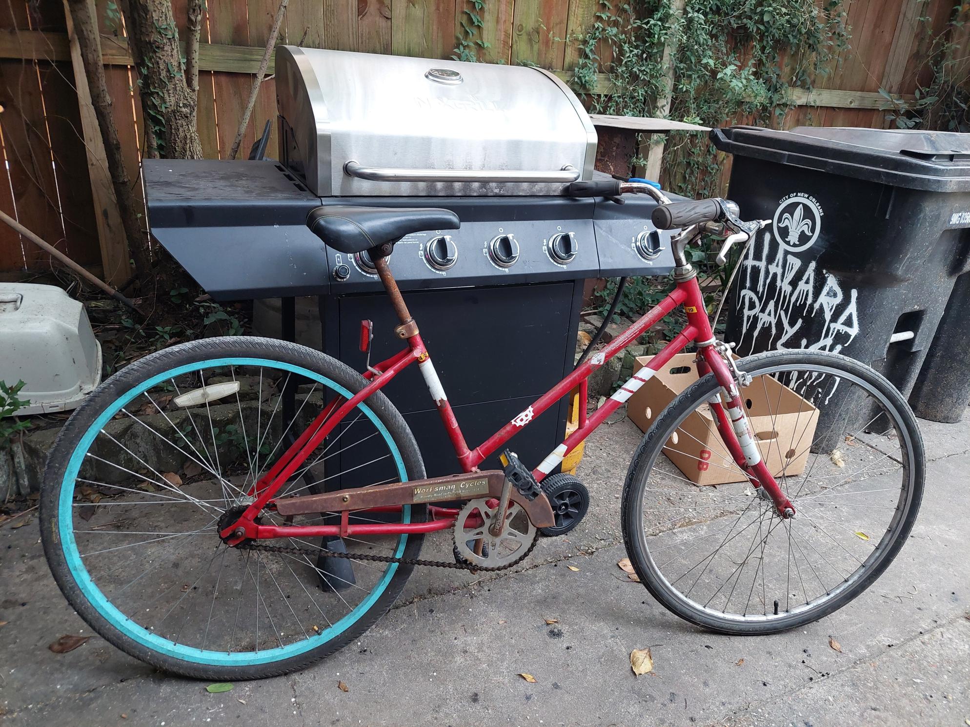 Worksman Cycles step through cruiser Red