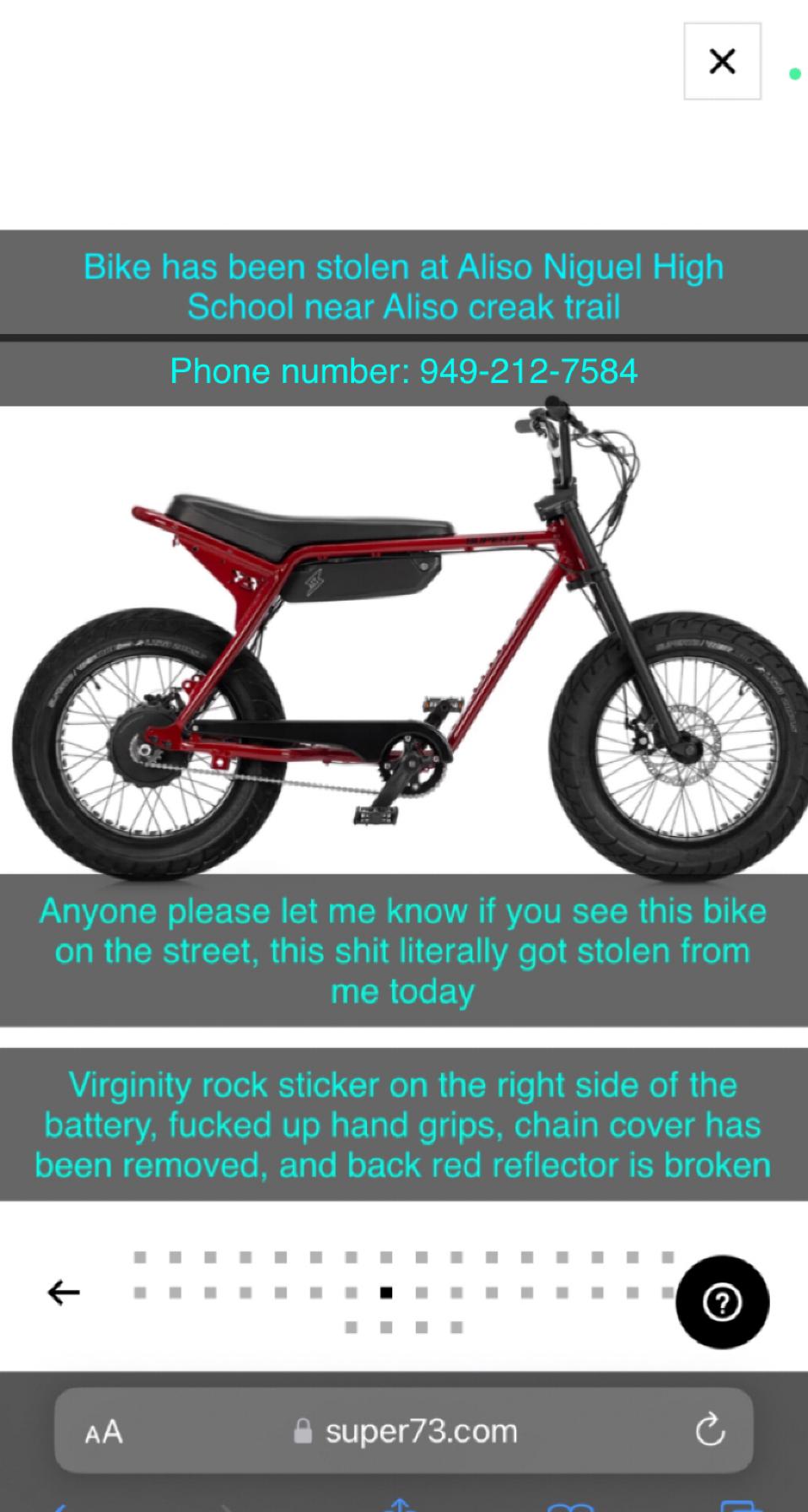 2022 Super73 ZX Red and Black