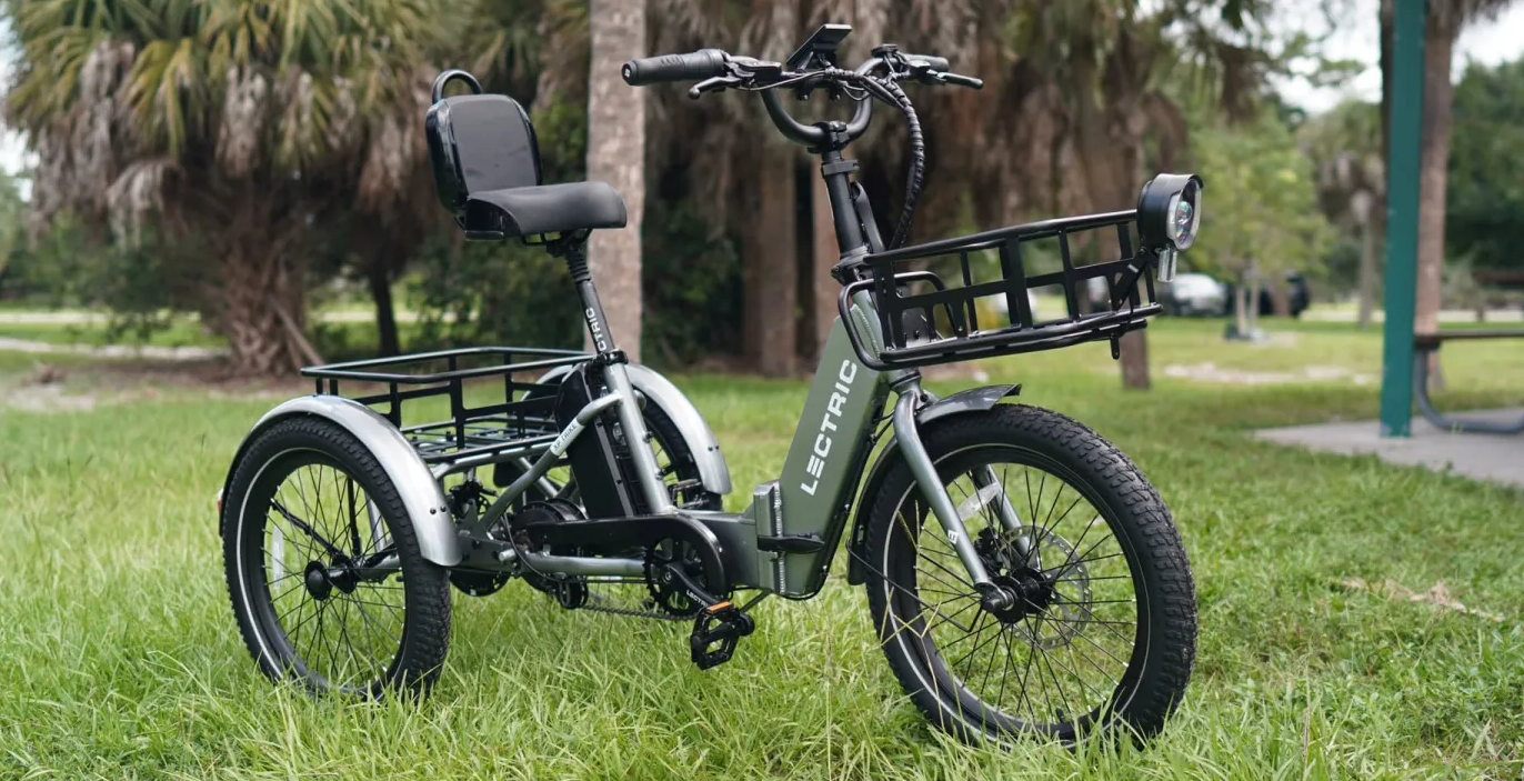 2024 Lectric eBikes XP trike Silver, gray or bare metal