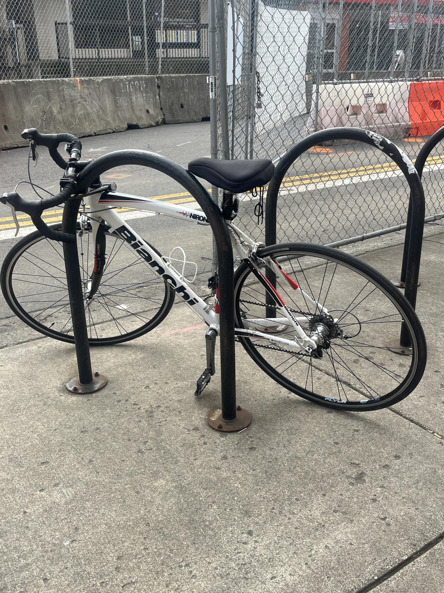 2014 Bianchi Via Nirone Tiagra Compact White, Red, and Black