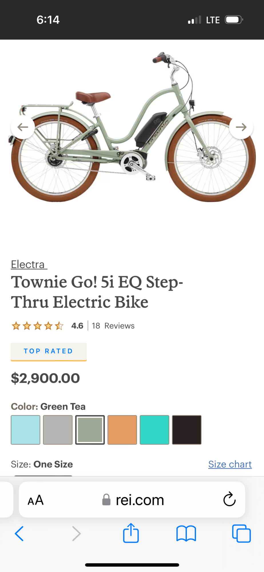 2022 Electra Townie go! 5i step thru Green
