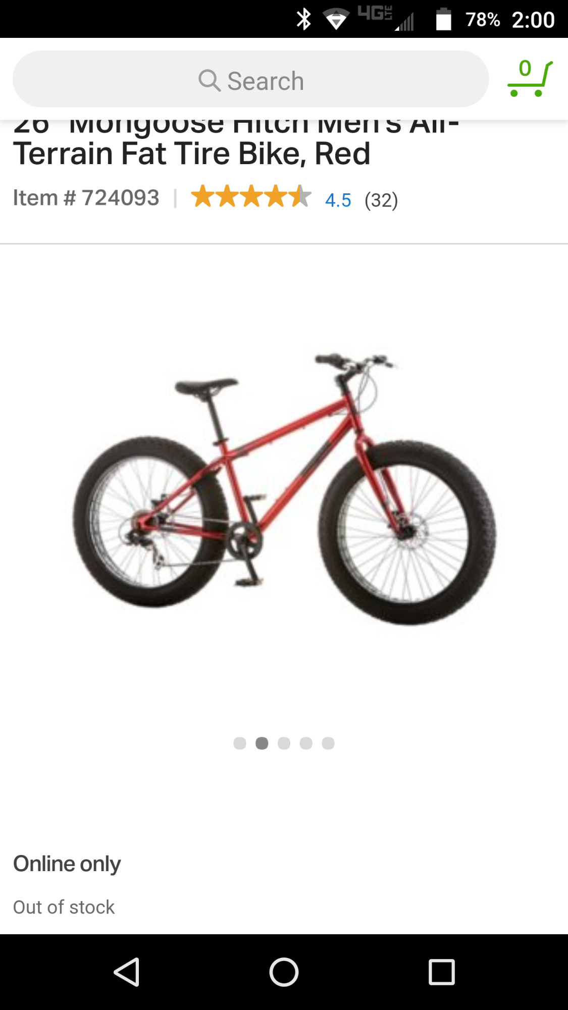 Mongoose Mountain bike Black and Green