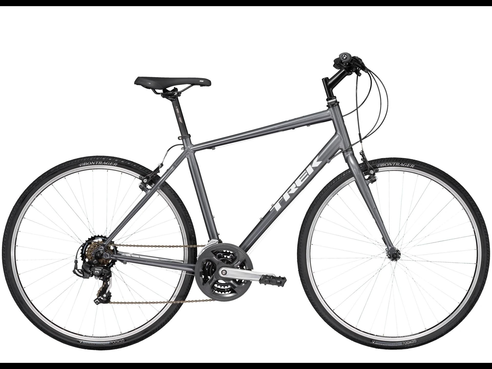 2017 Trek FX Alpha Silver Aluminum, DuoTrap S c... Silver, gray or bare metal