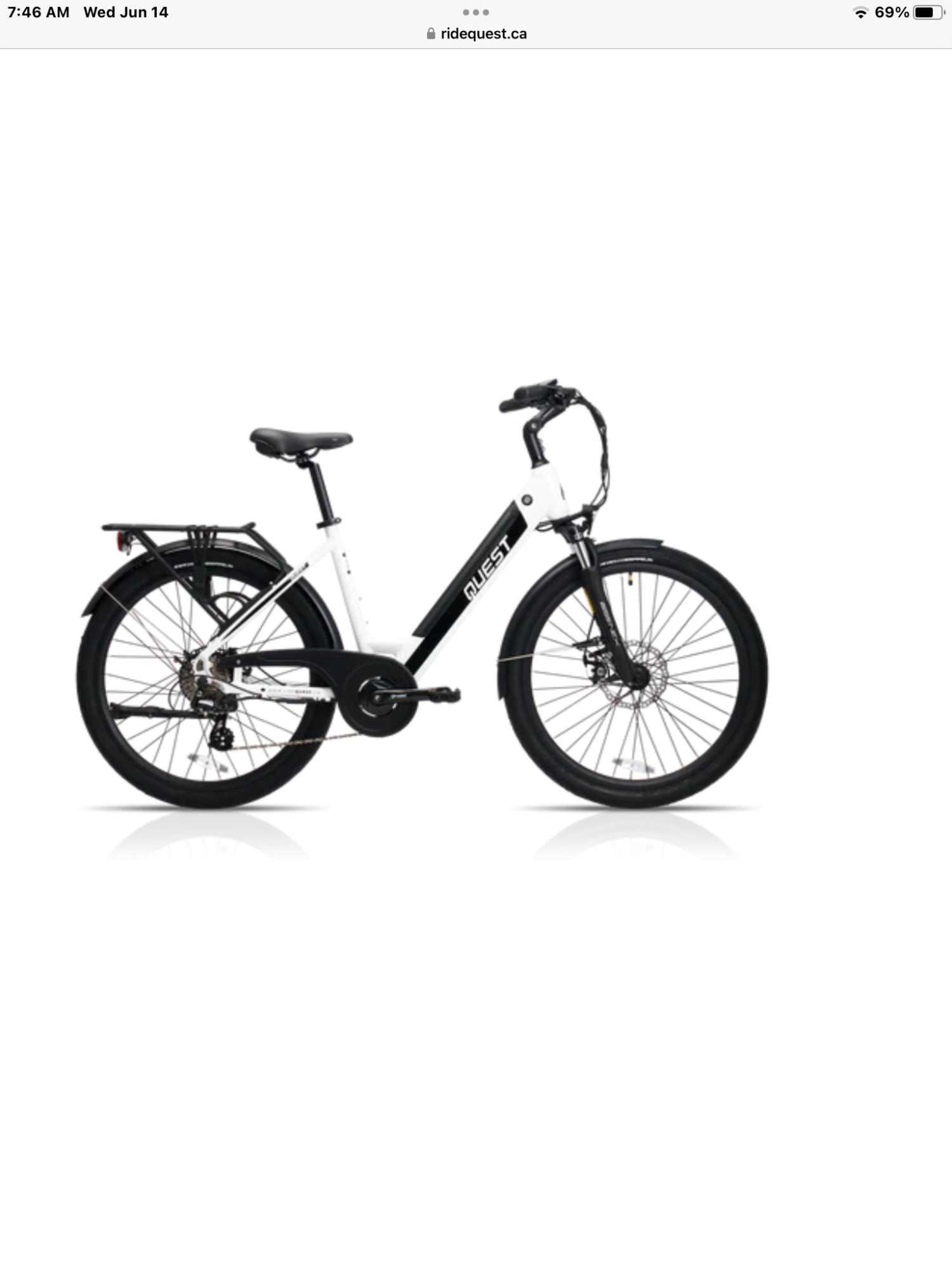 2022 Quest Hub motor ebike White