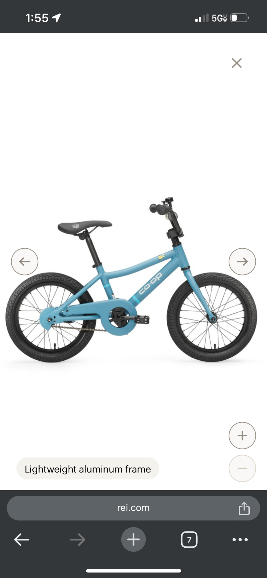 2022 REI Co-op REV 16 Kids' Bike Blue