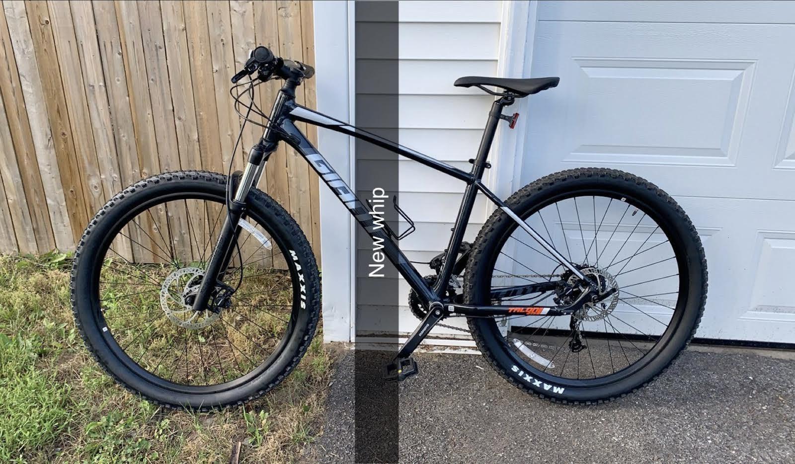 2020 Giant Talon 2 Black, Red, and Silver, gray or bare metal