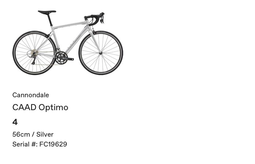 2022 Cannondale CAAD 4 Silver, gray or bare metal