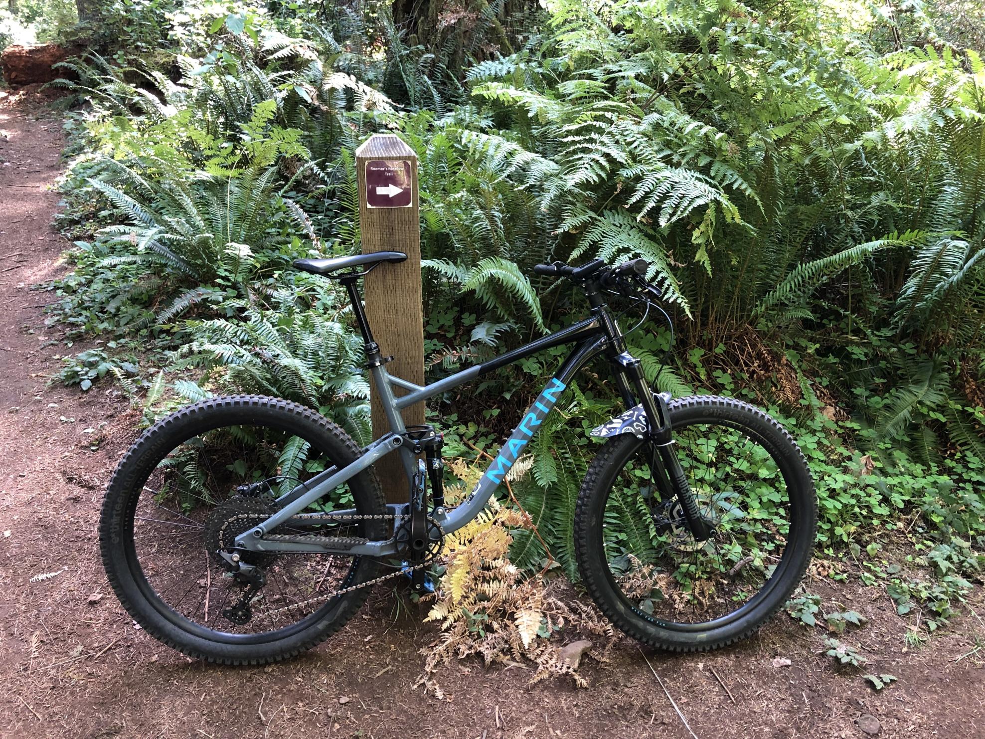 2022 Marin Bikes Rift zone 27.5 Silver, gray or bare metal, Black, and Blue