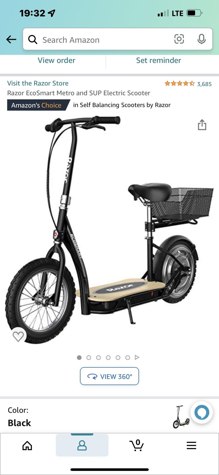 2022 Razor EcoSmart Metro HD 07/26/2021 personal mobility device (electric unicycle, etc) Black