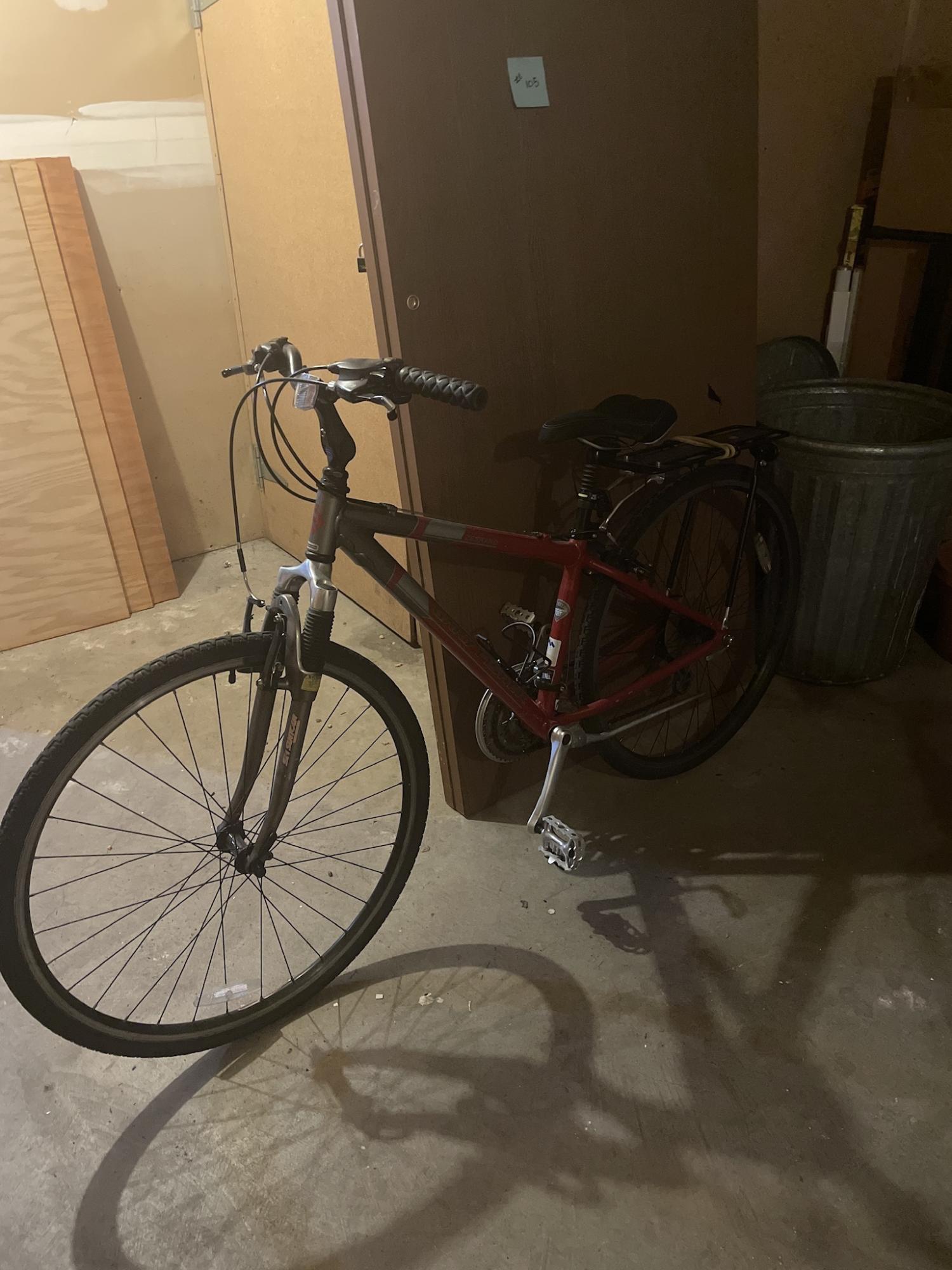 Gary Fisher Red and Silver, gray or bare metal