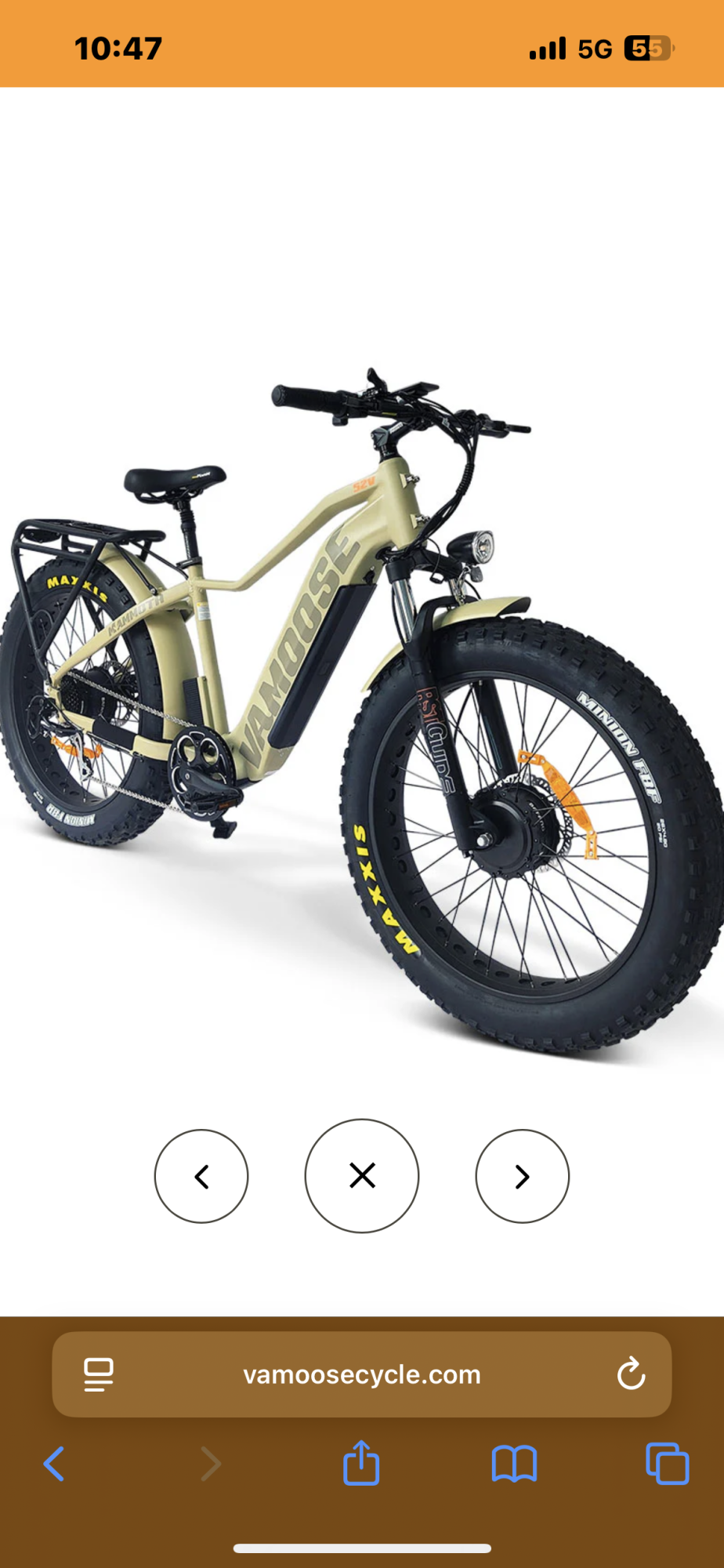 2024 Vamoose cycles Mamoth Yellow or Gold