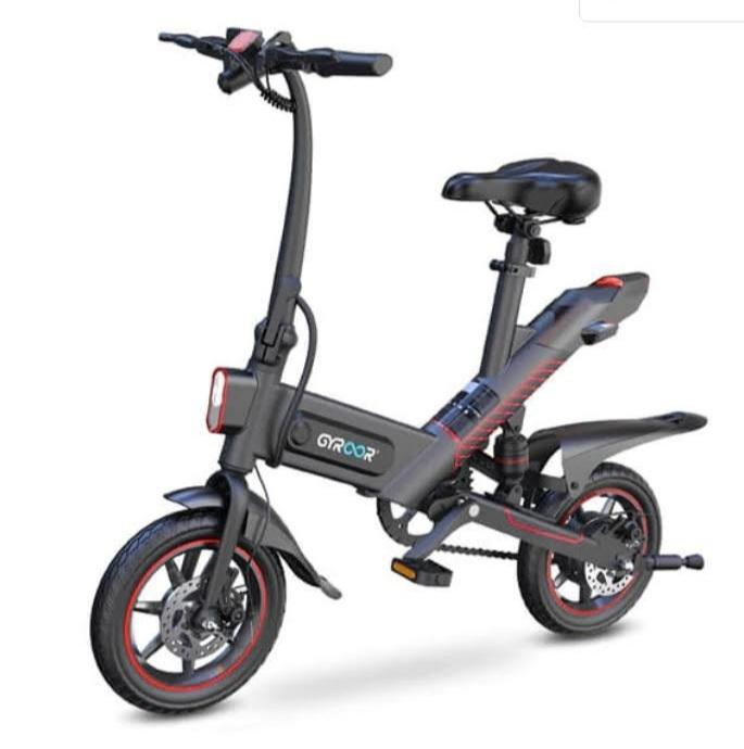 2020 Gyroor C3 e-scooter Black and Red