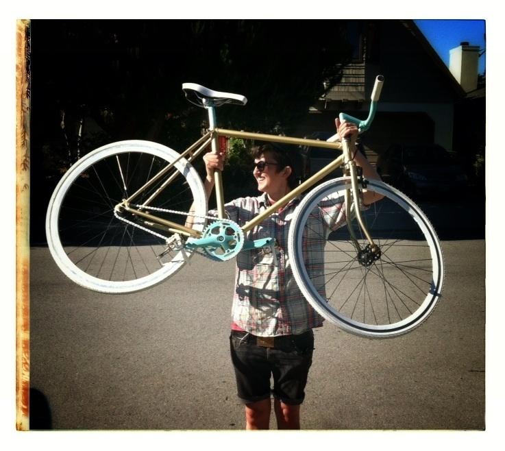 Schwinn fixed gear Teal and Yellow or Gold