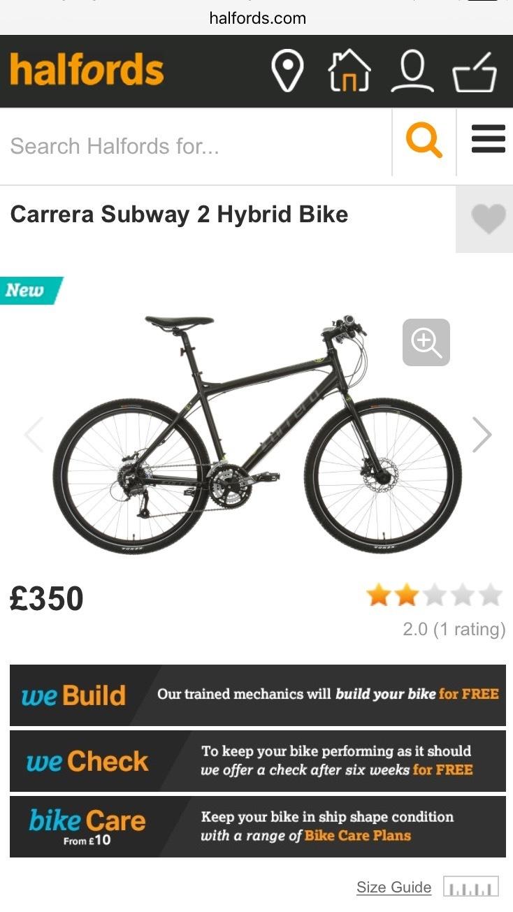 Carrera bicycles Subway 2 Black and Green