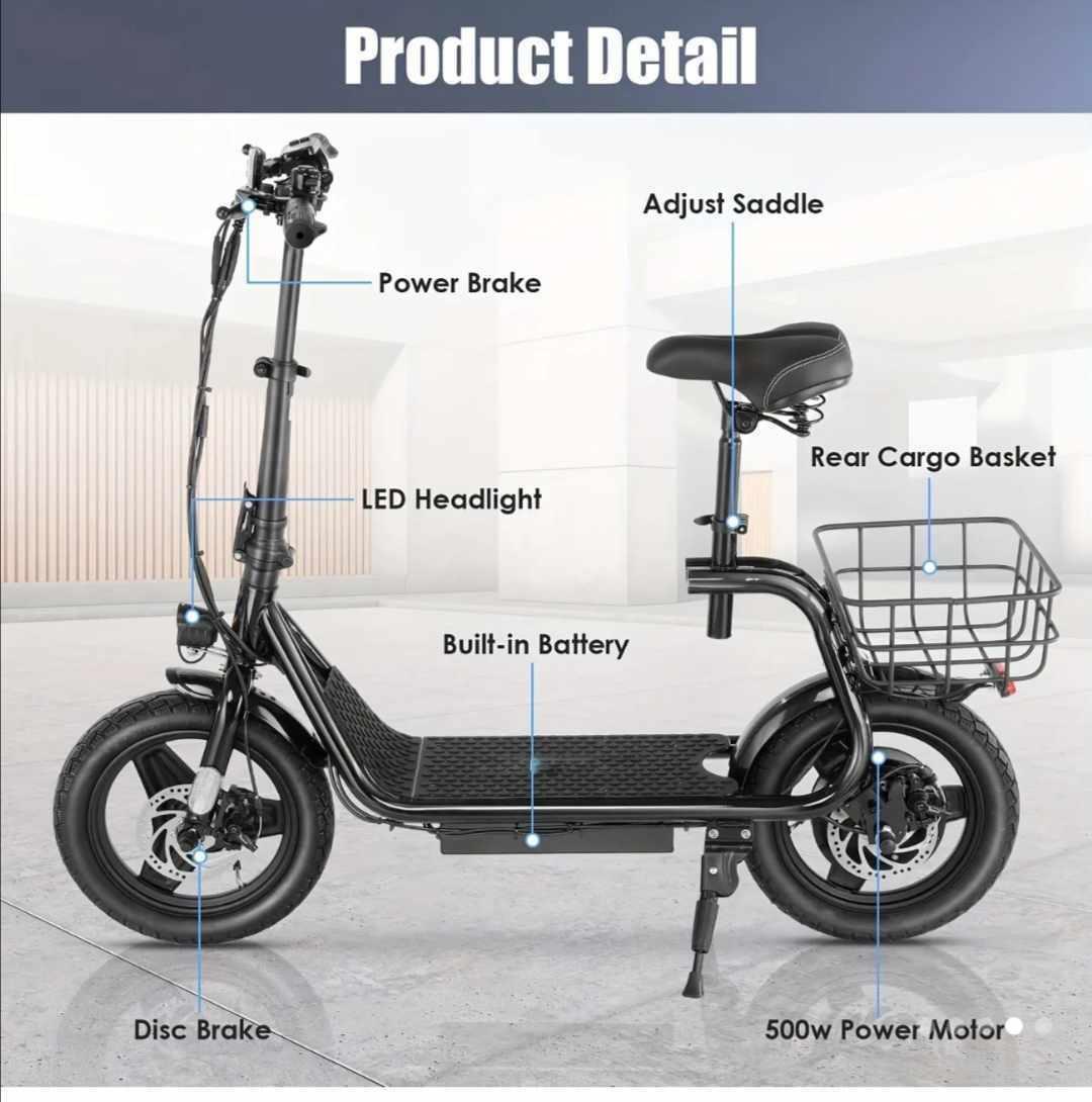 2024 Caroma Aluminum alloy e-scooter Black