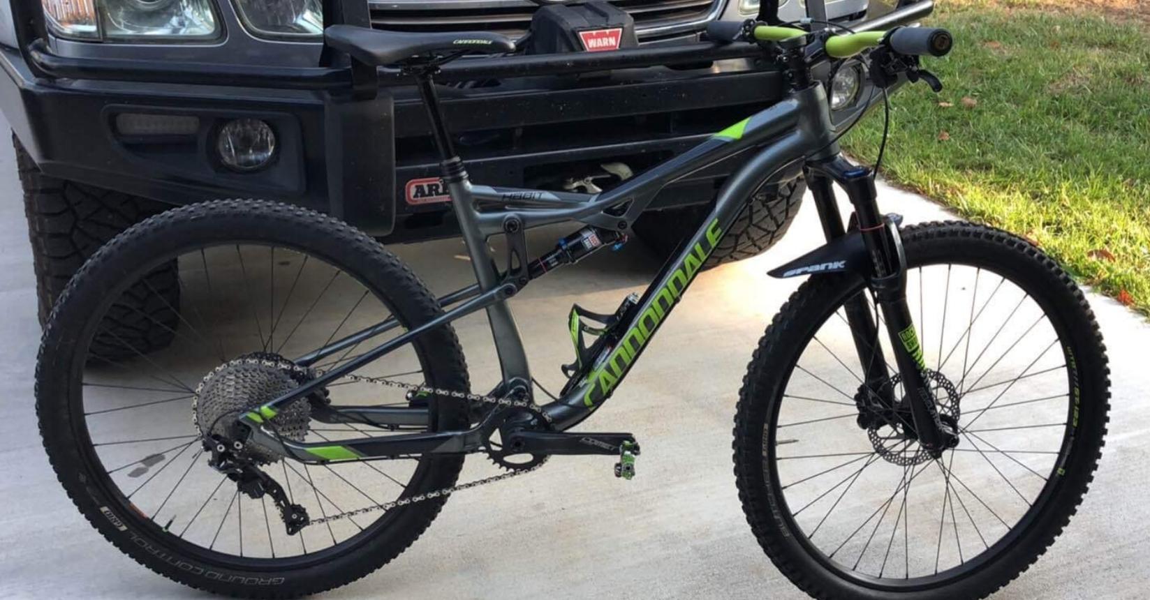 2018 Cannondale Habit Silver, gray or bare metal and Green