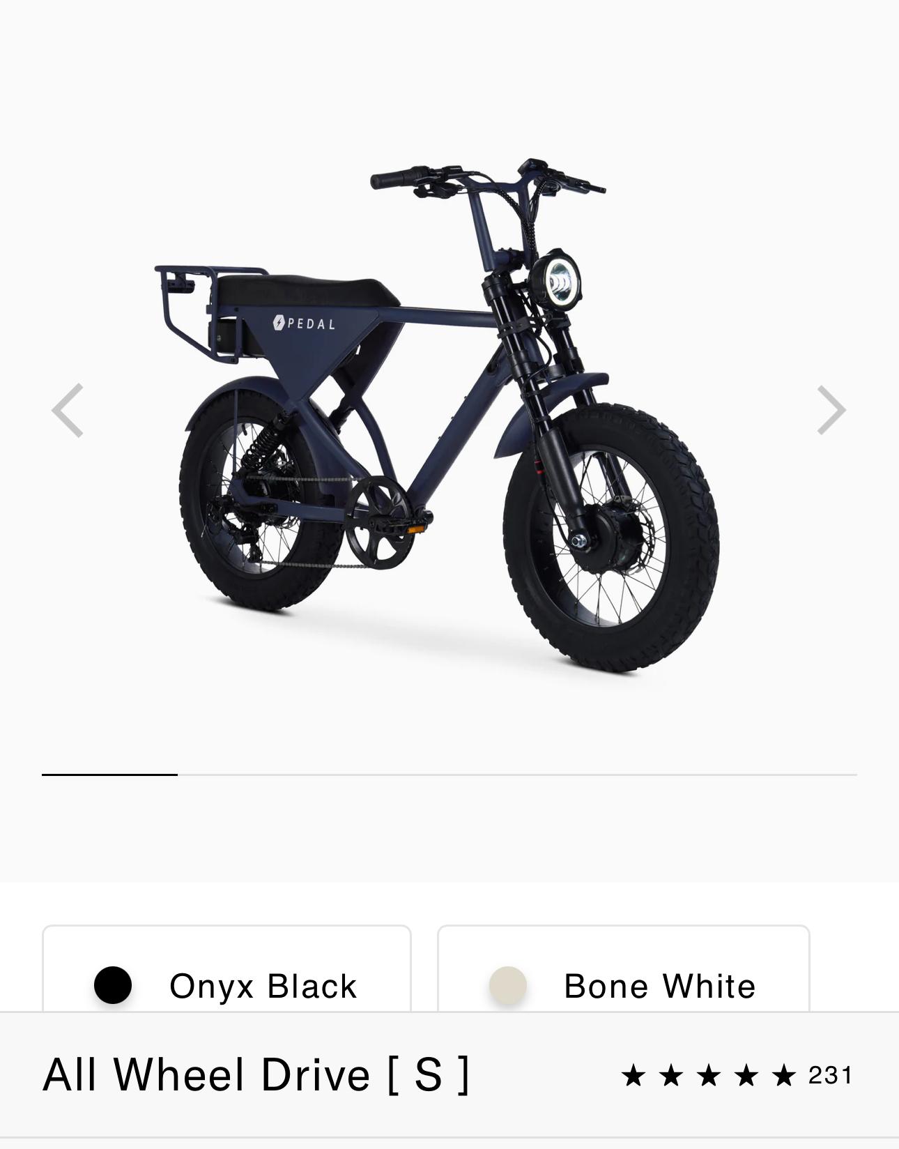Pedal Electric All wheel Black
