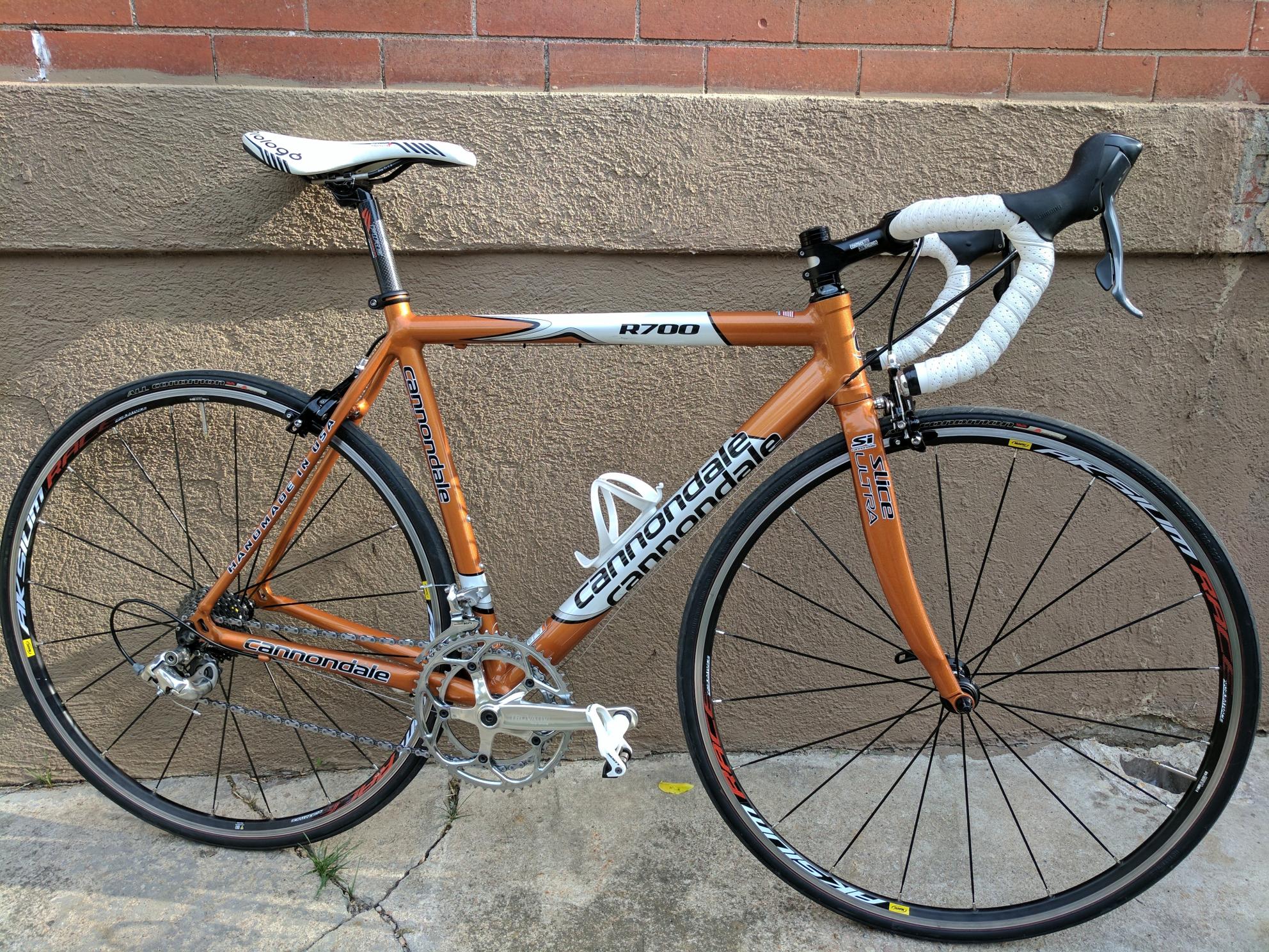 2005 Cannondale R700 Si Slice Ultra Yellow or Gold and White