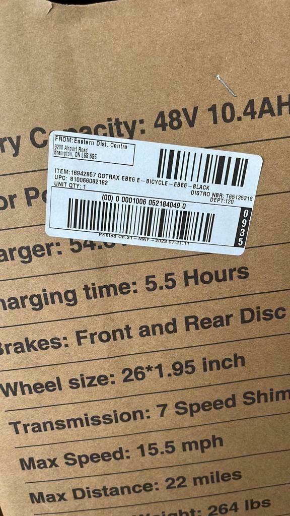 2023 Eastern GOTRAX EBE6 E Black