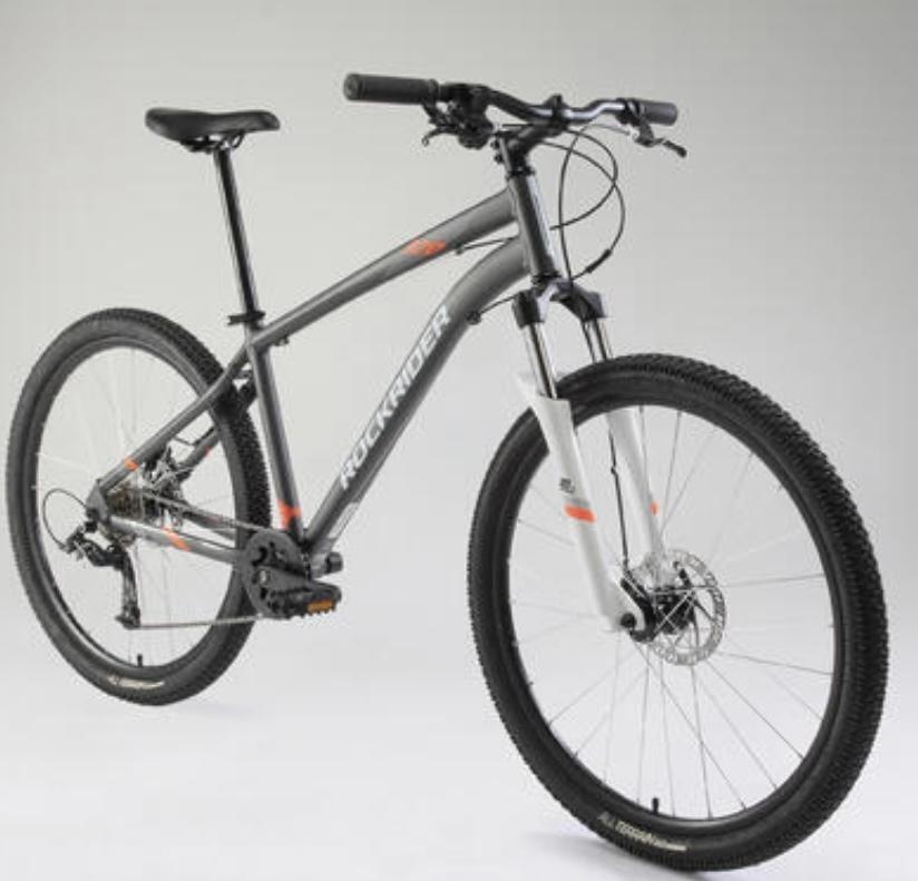 2022 Decathlon ST 120 Silver, gray or bare metal, Orange, and White