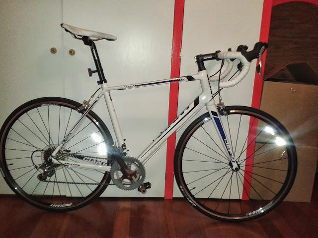 2013 Giant Defy 2  White, Black, and Blue