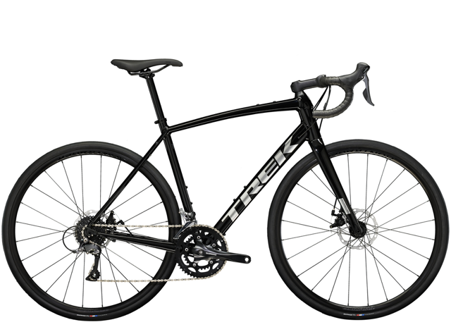 2018 Trek Domane AL 2 Black and Silver, gray or bare metal