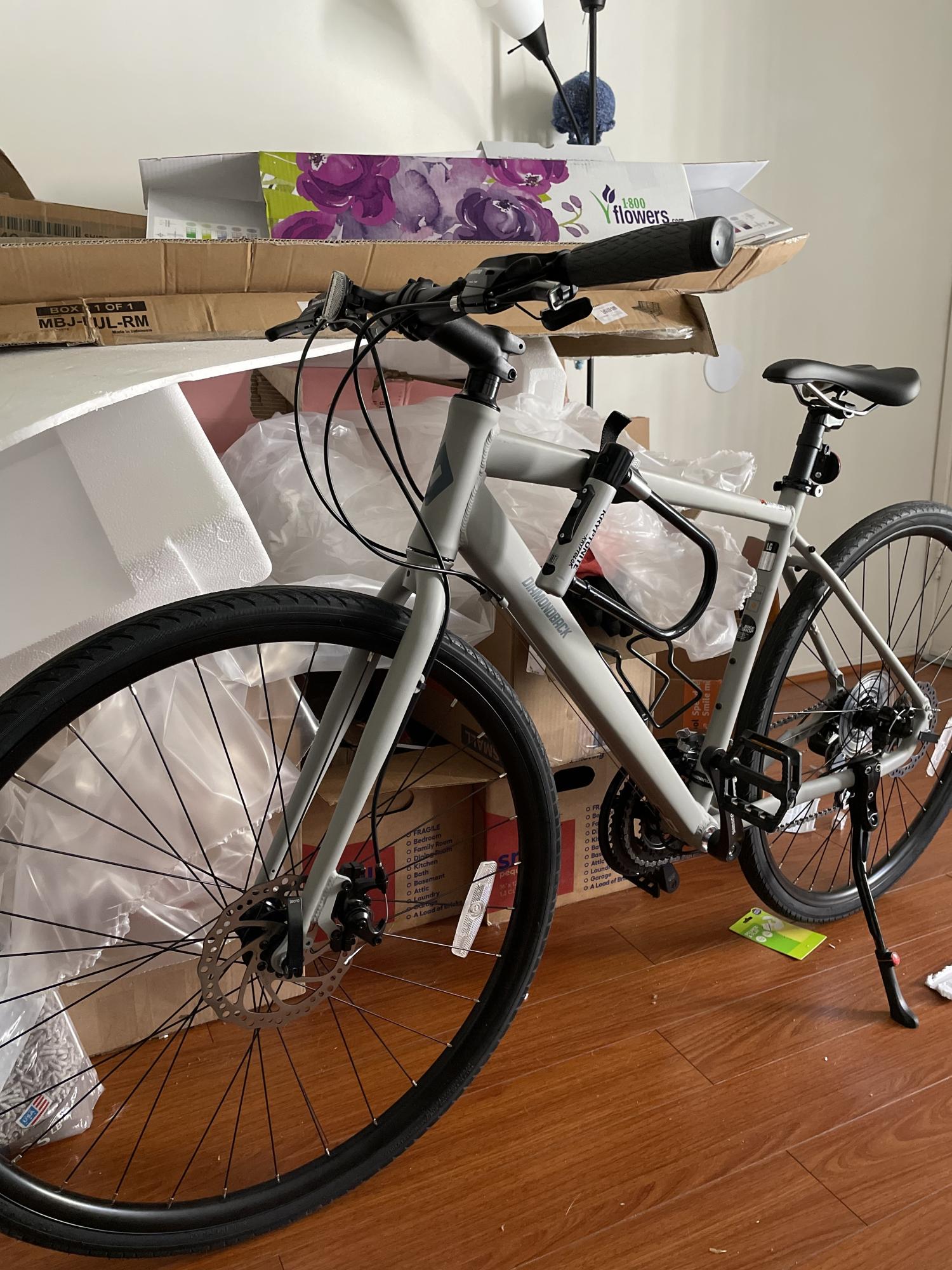 2021 Diamondback Metric 2 Silver, gray or bare metal