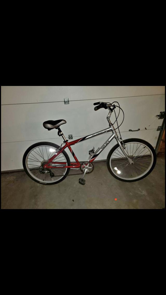 Sun 7005 Red and Silver, gray or bare metal