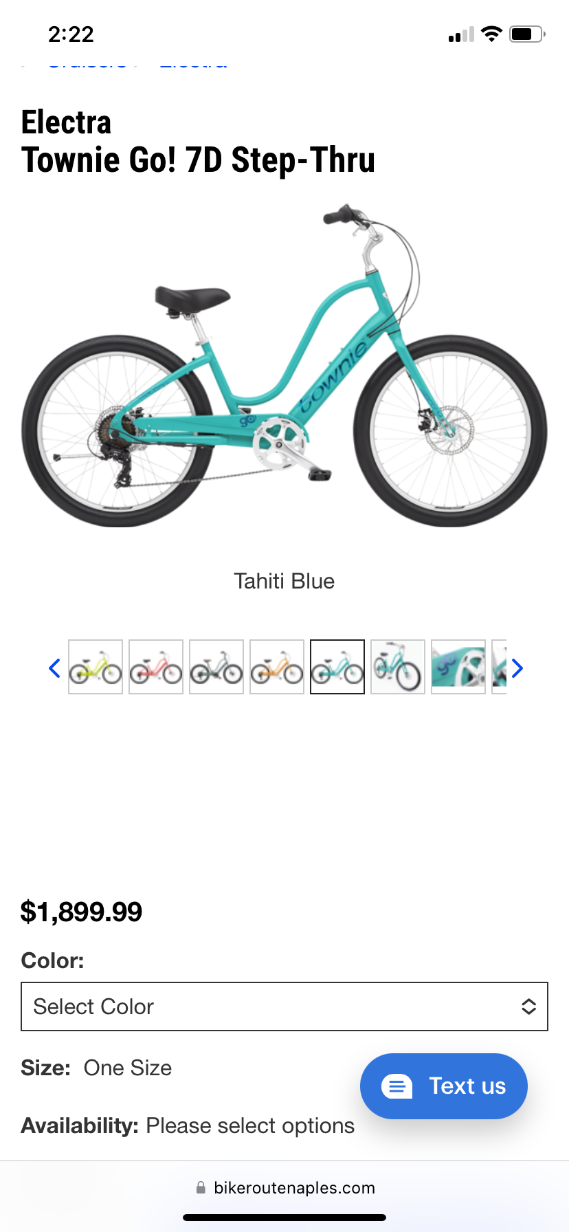 2023 Electra Towniego Blue