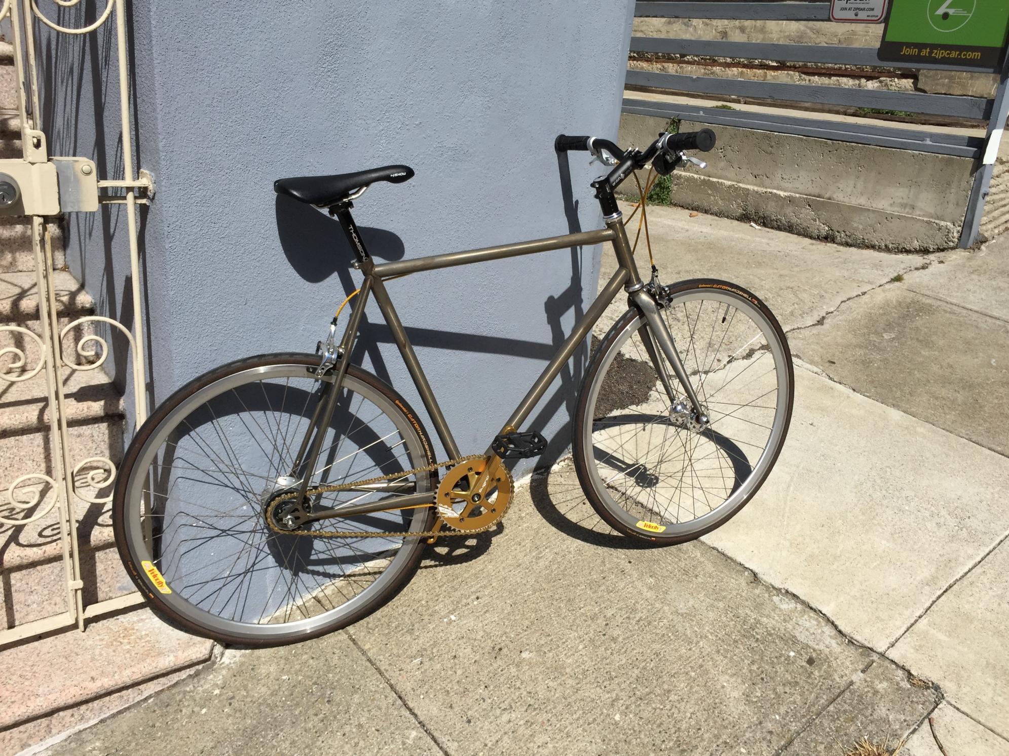 2014 Mission Bicycles Silver or Gray and Yellow or Gold