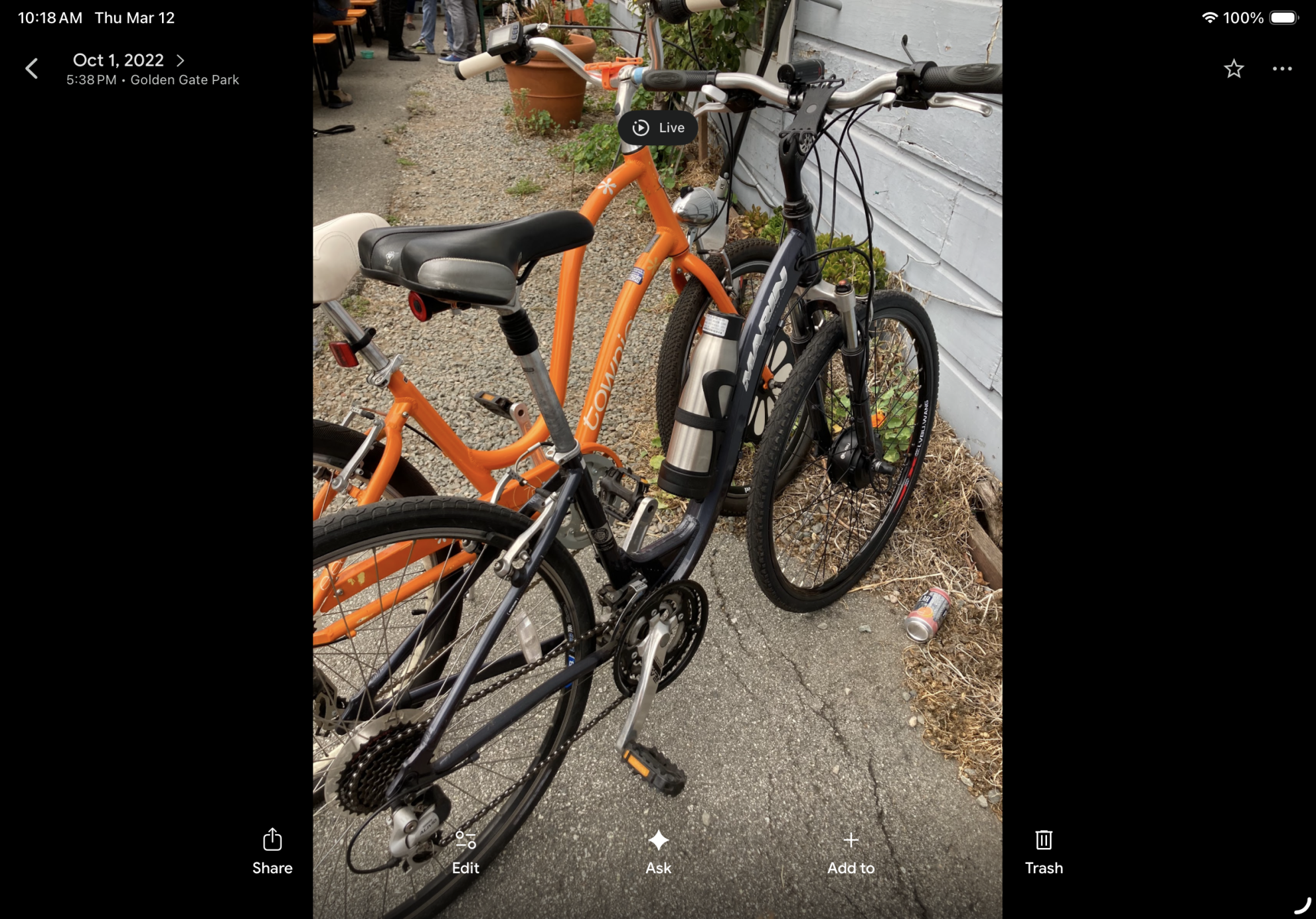 2022 Lvbu.wang bottle battery and motor wheel Bike frame is Marin There is a thrott... Black