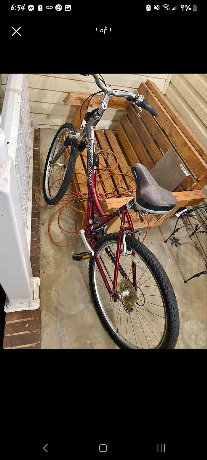 Diamondback Red and Silver, gray or bare metal